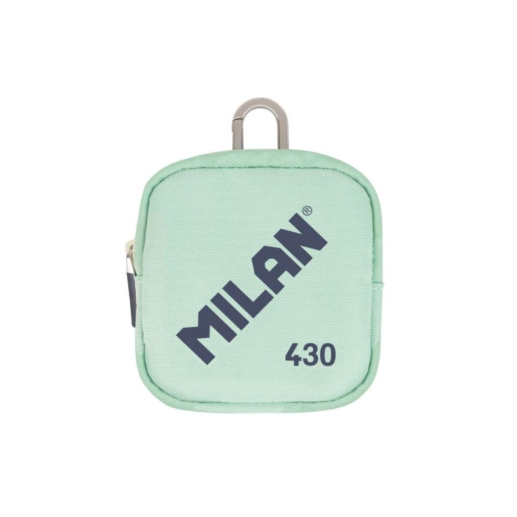 MILAN Small green coin purse with carabiner - perfect for small expenses