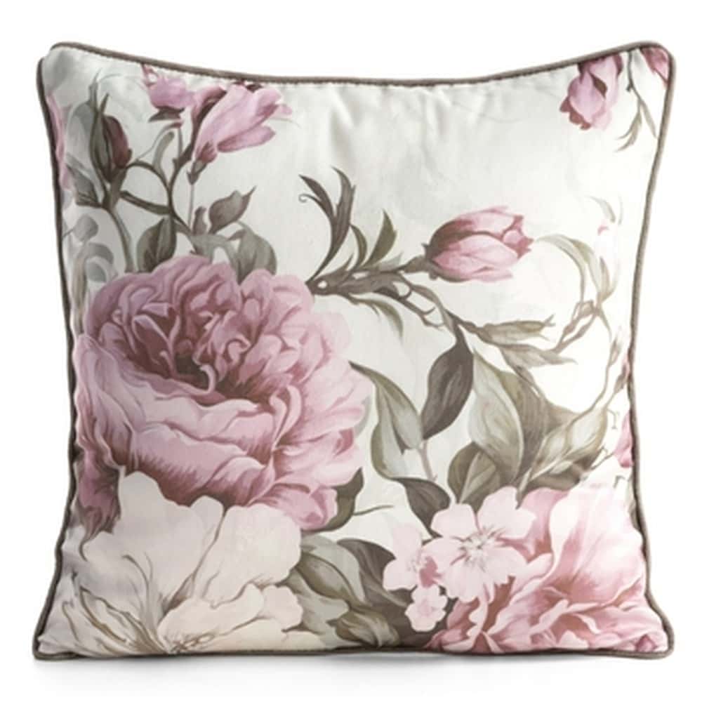 Peony Cushion Cover - Velvet cushion cover cream-pink 45x45 cm