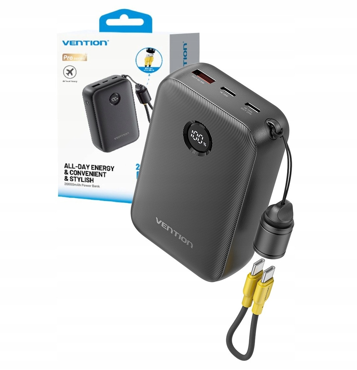Vention Powerbank 20000mAh - reliable power source with display