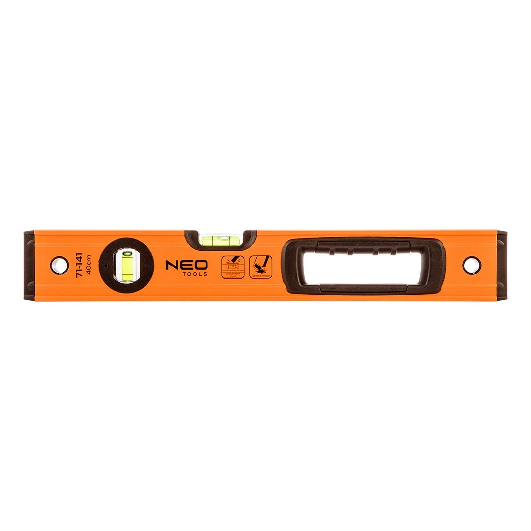 NEO TOOLS Aluminum spirit level S 400 - 40 cm with 2 vials and handle