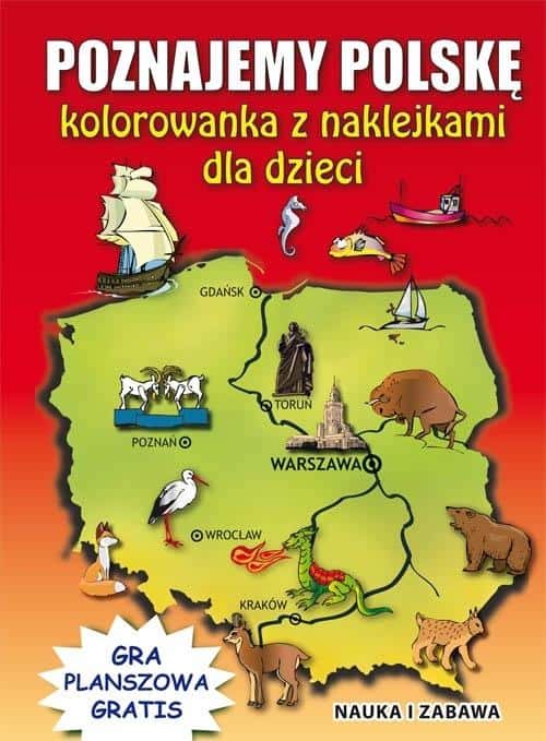 LITERAT Discover Poland - Educational coloring book with stickers