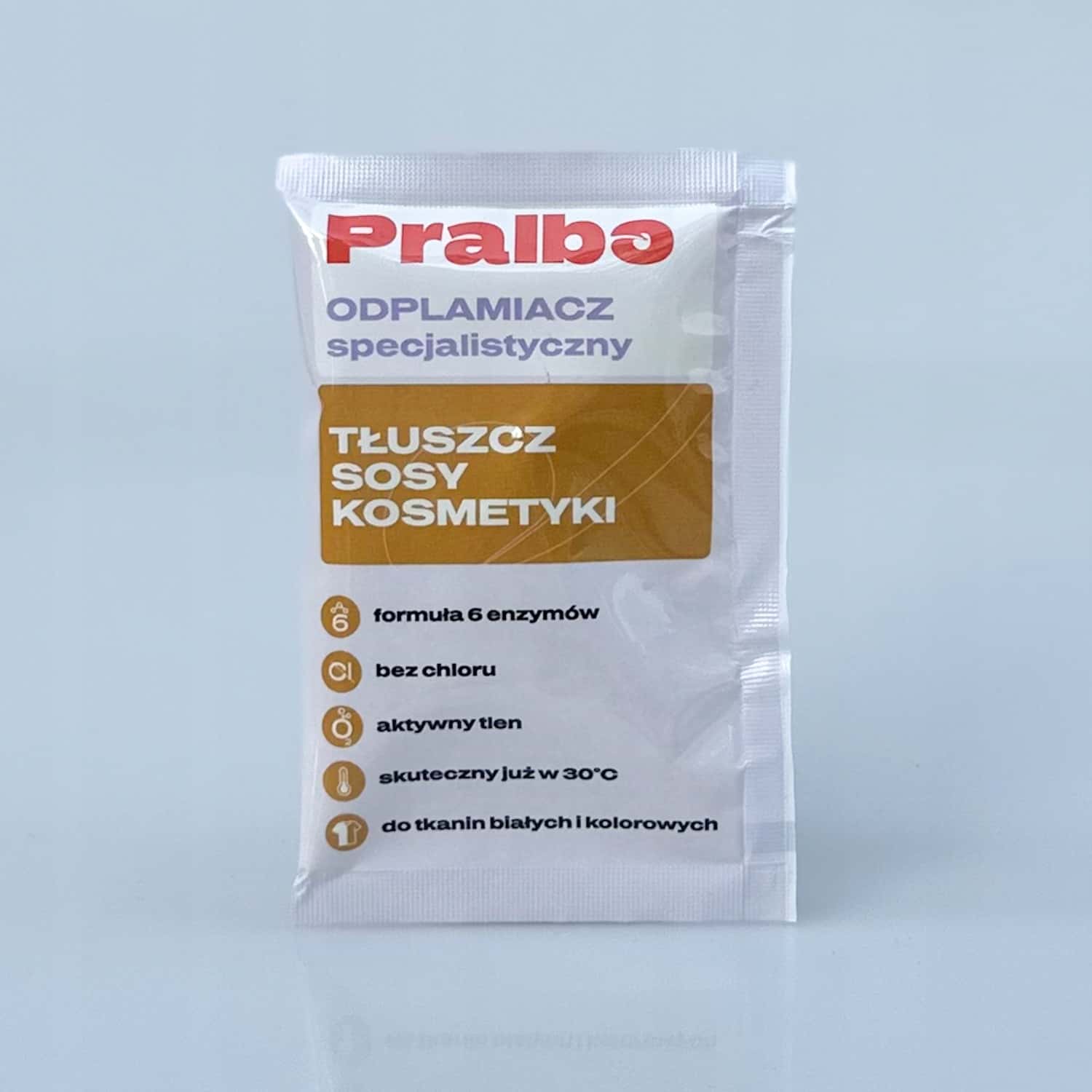 PRALBO - Stain remover powder 35g - effective for grease and sauces