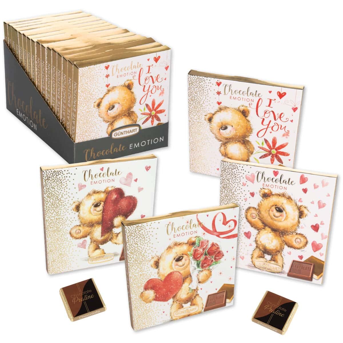 Günthart Pralines Teddy - Milk chocolate bears 63g