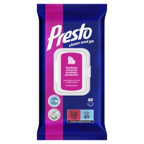 Presto Moistened cloth for various surfaces - quick and effective cleaning