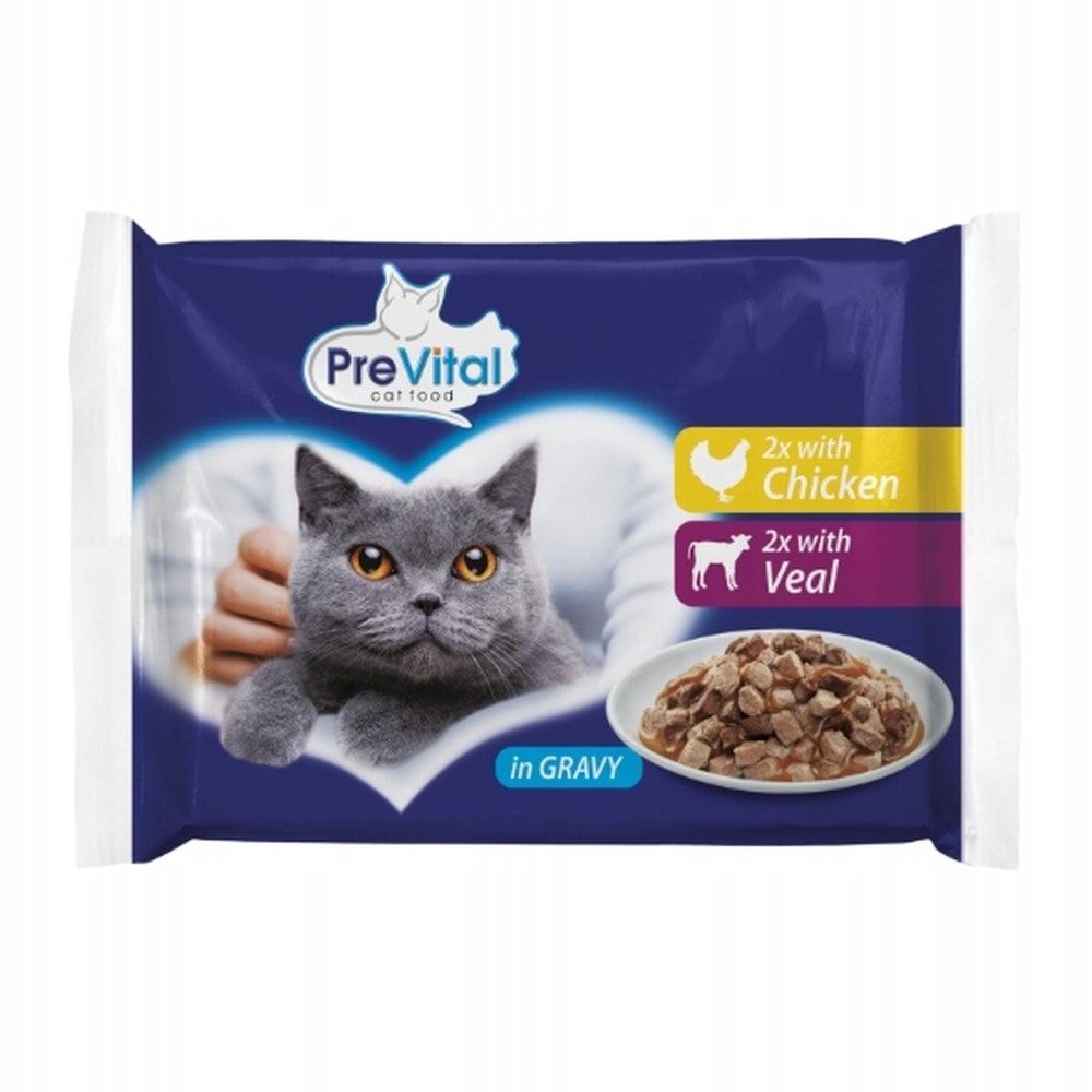 PreVital Chicken and Veal in Sauce - Delicious meal for your cat