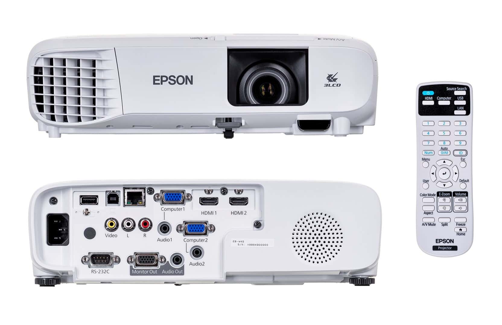 Epson EB-W49 LCD Projector WXGA 3800 ANSI - perfect for presentations