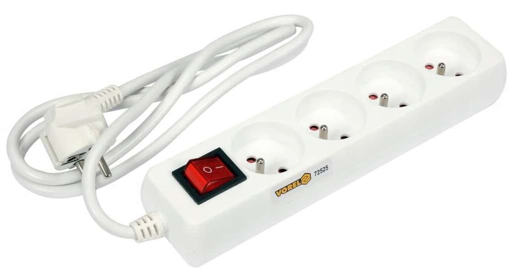 Four-socket extension cord with grounding 1.5 m with switch - ideal for home and office