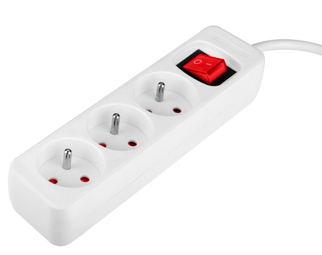 NEO TOOLS Power strip 1.5 m - 3 sockets with switch