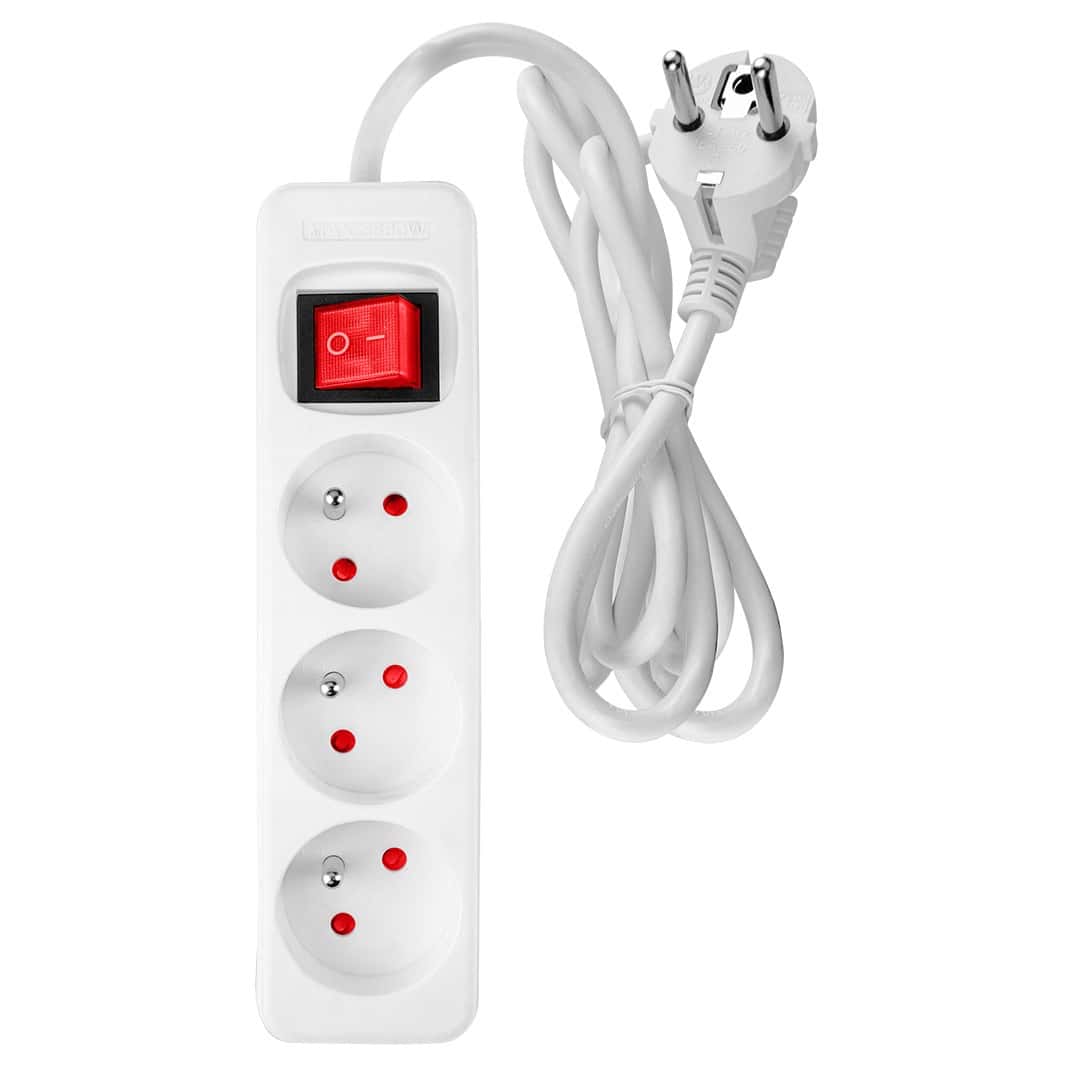 NEO TOOLS Extension socket strip 3 m with switch