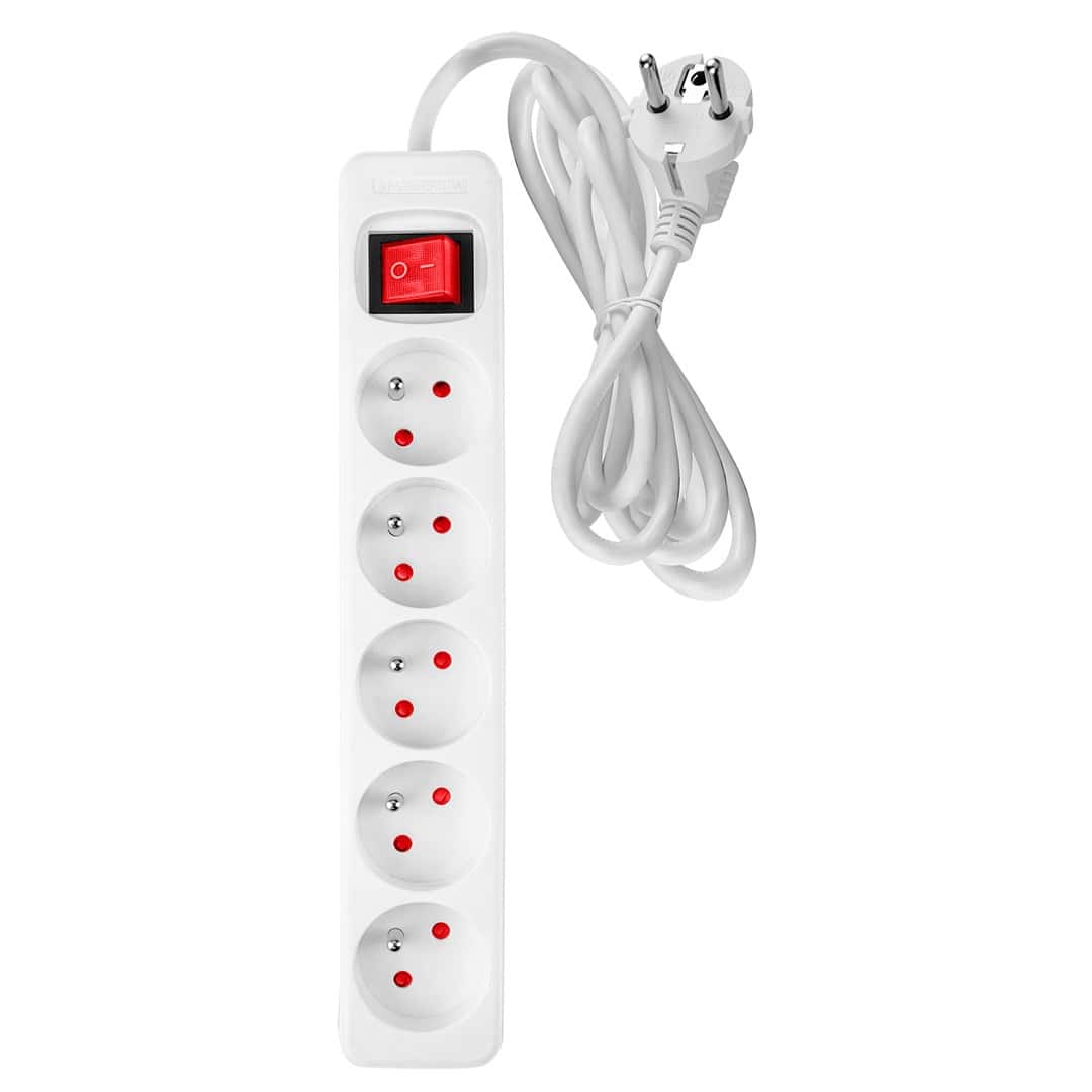 NEO TOOLS Extension socket strip 5 m with switch