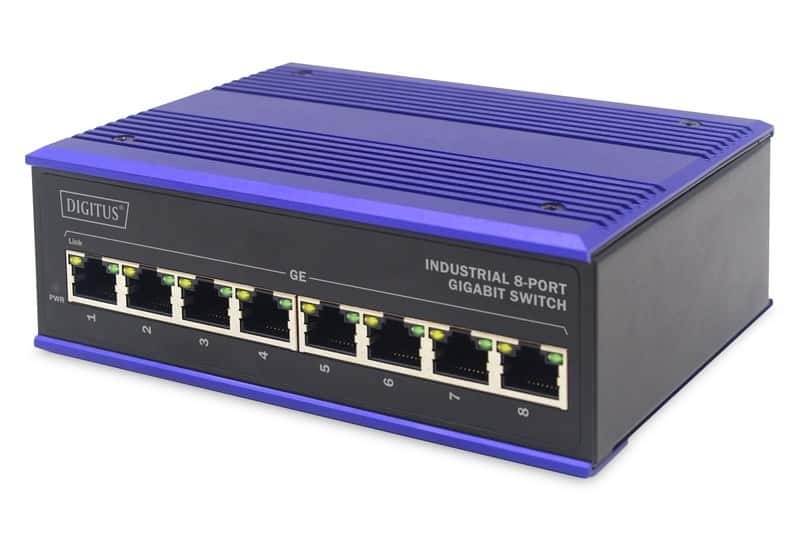 Industrial Ethernet switch 8-port 1000Base-TX DIN - Reliability in harsh conditions