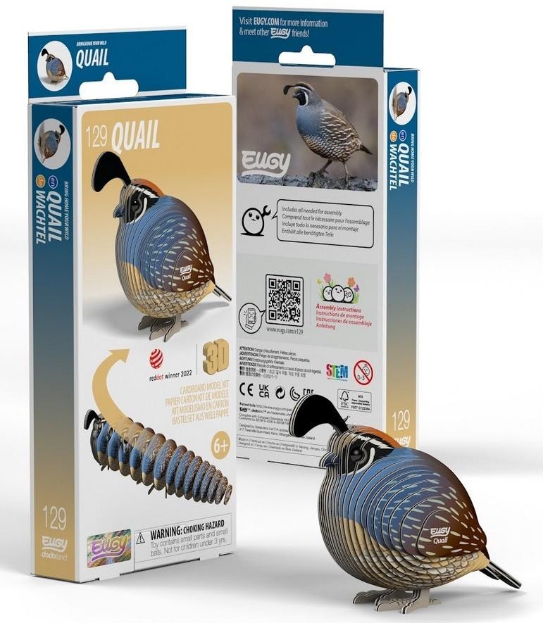 Quail Eugy. Eco 3D Puzzle - educational toy for children