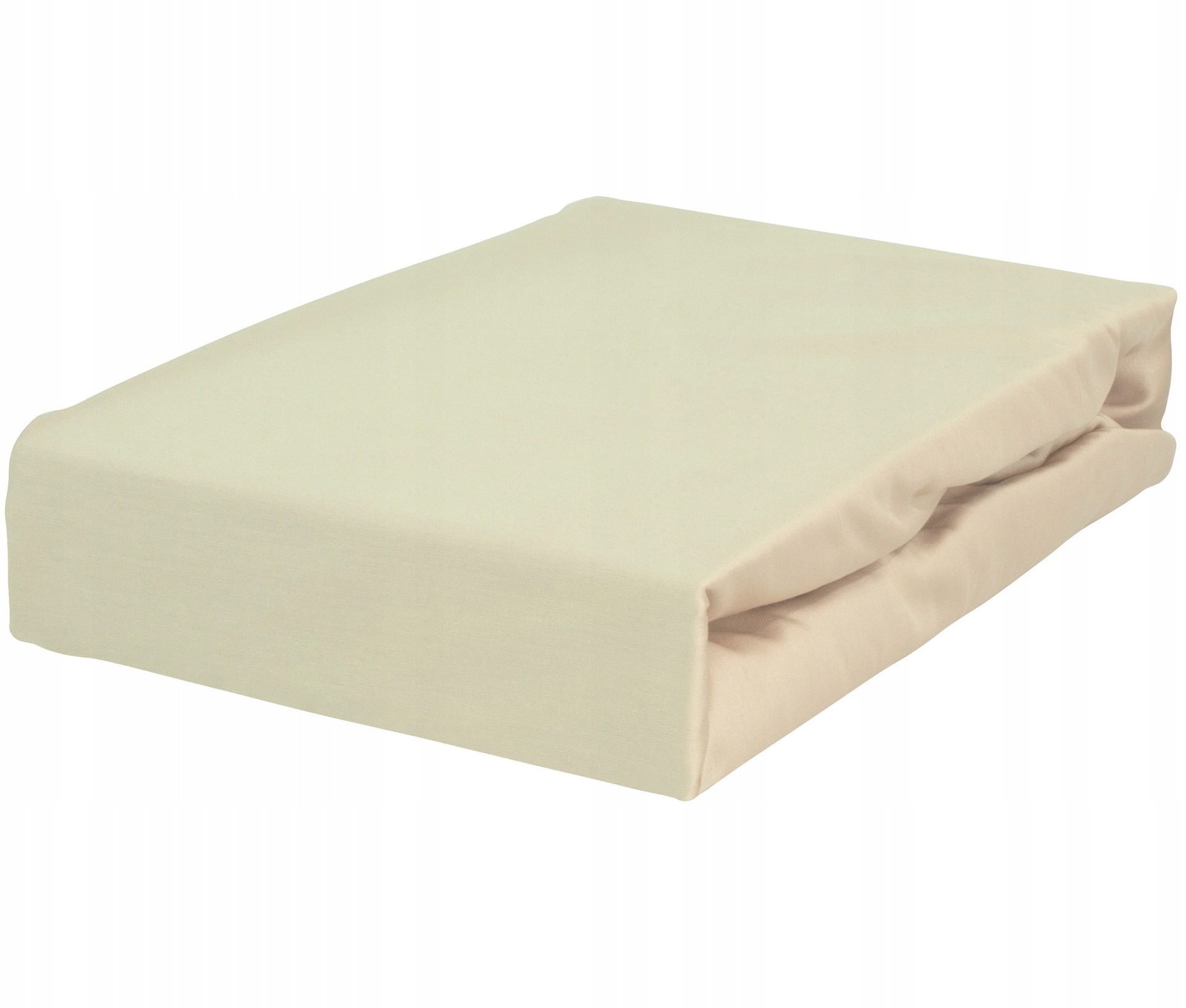 Satin fitted sheet with elastic beige 140x200 cm - comfortable sleep
