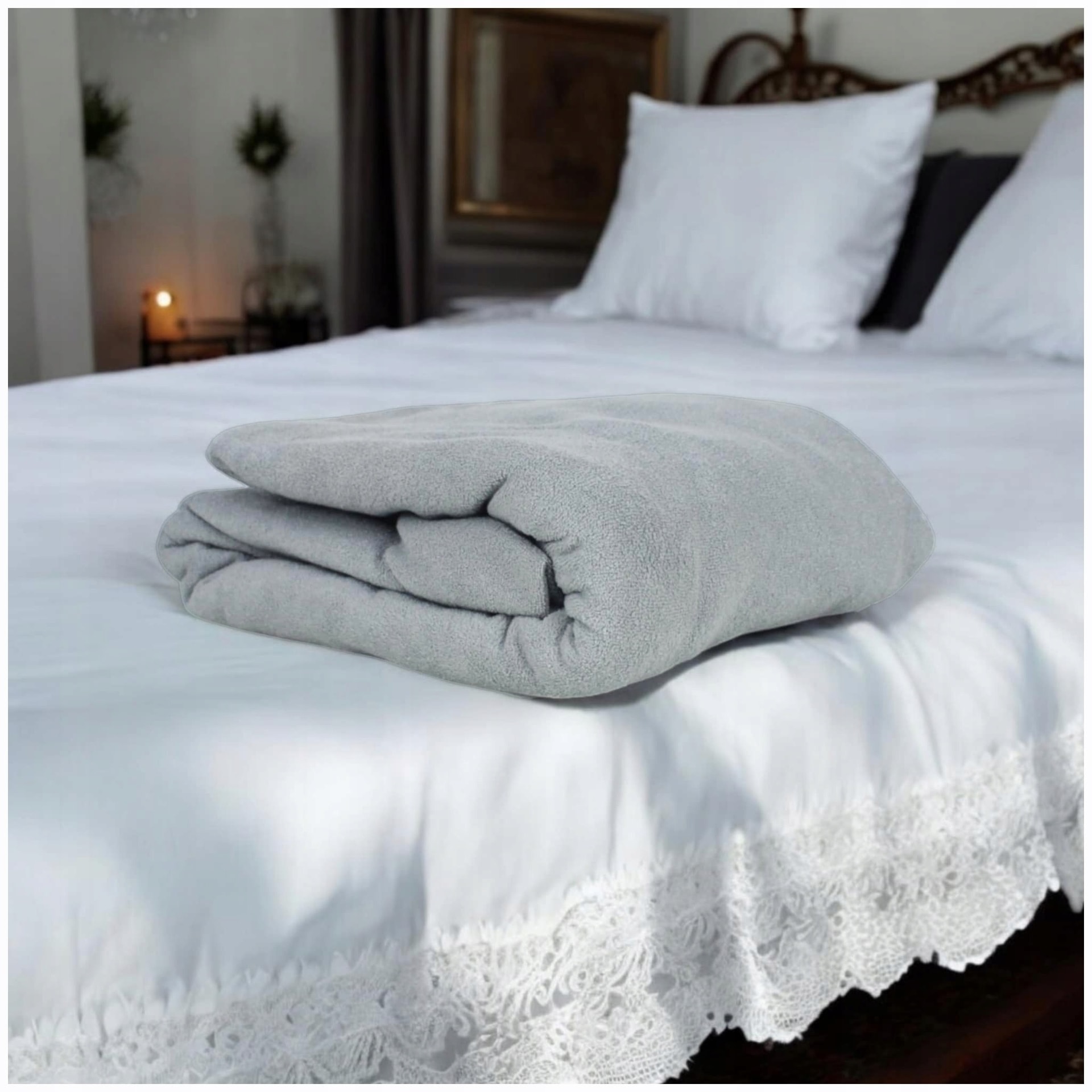 Satin-elastic fitted sheet 140x200 cm Grey - comfortable sleep