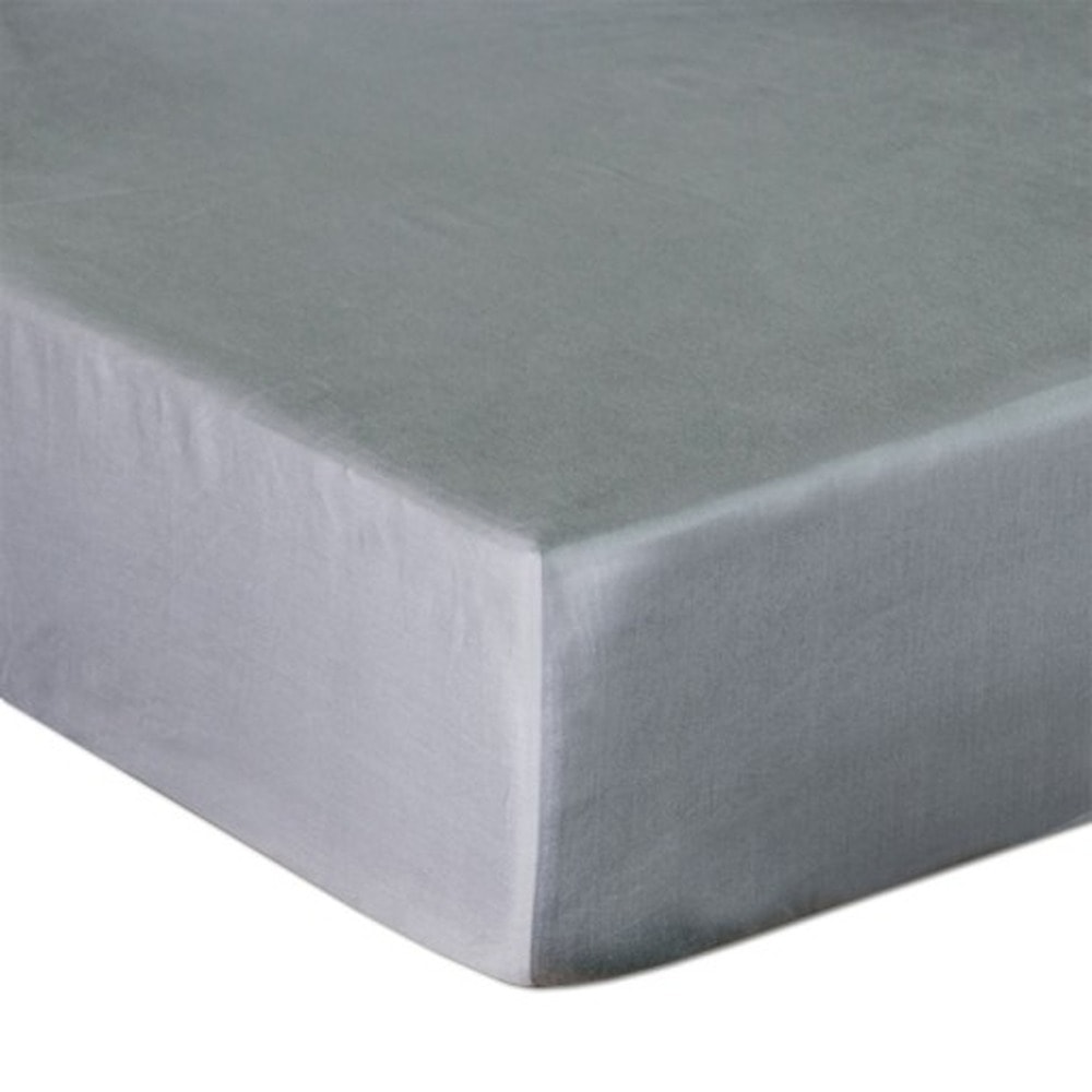 Satin-elastic fitted sheet 160x200 cm grey - comfortable sleep