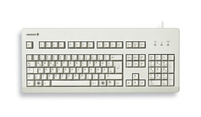 CHERRY TAS G80-3000 - Wired Mechanical Keyboard DE-Layout light gray