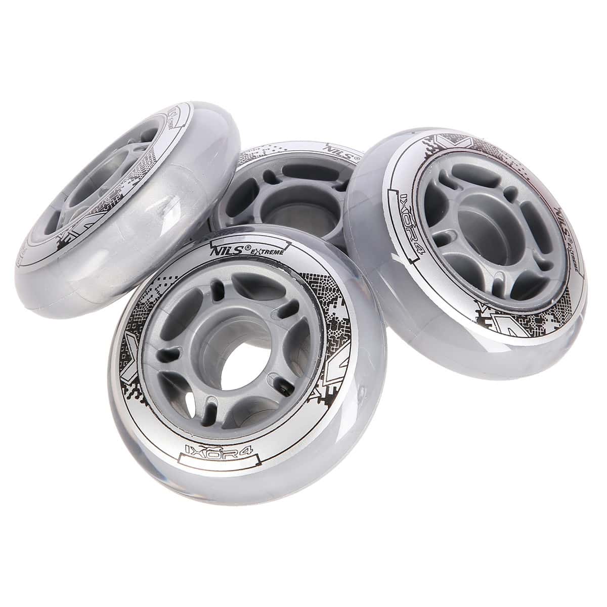 Nils Extreme Transparent PU Wheels 80x24 82A - 4 pieces for smooth riding