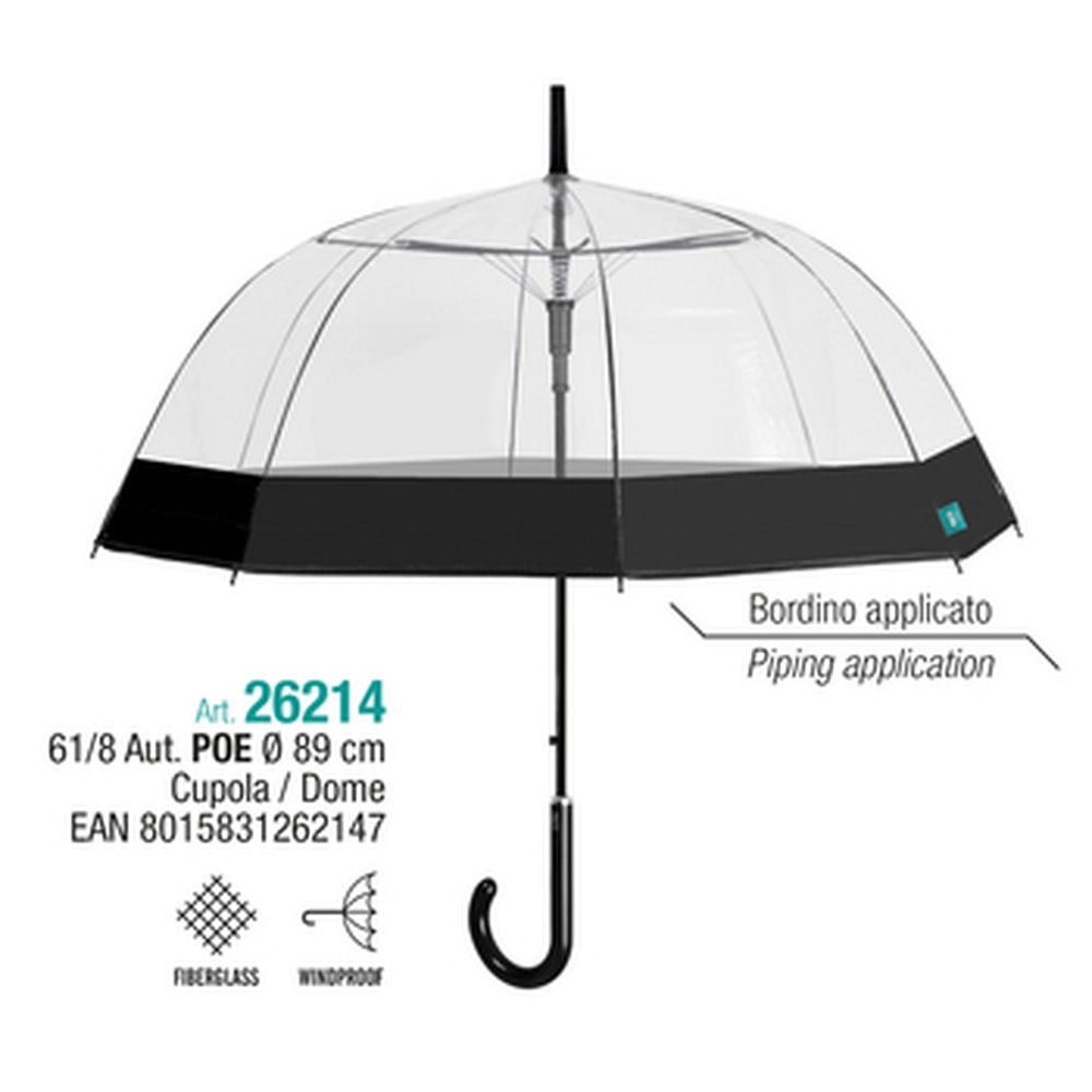 Transparent Women's Umbrella - elegant accessory for rainy days