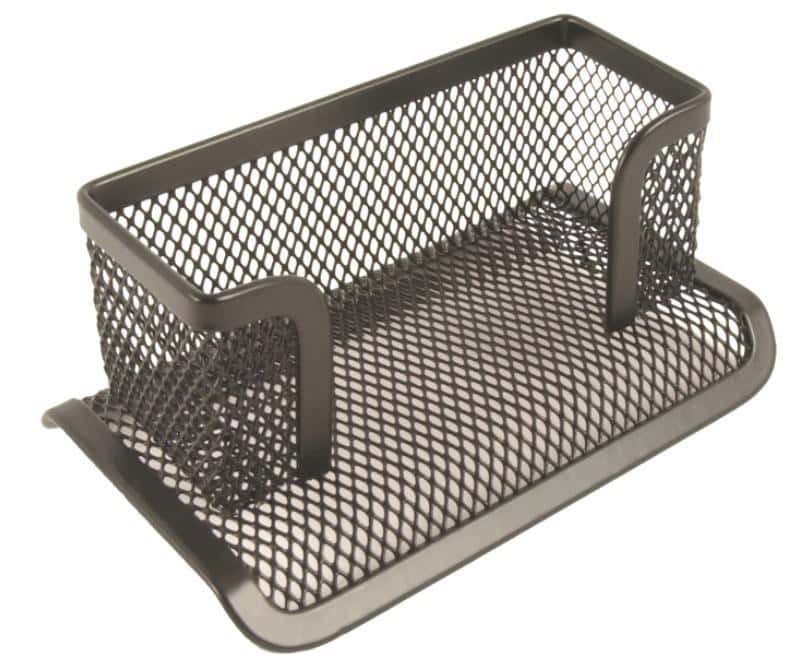 Black business card holder BV517-V - elegant accessory for the office