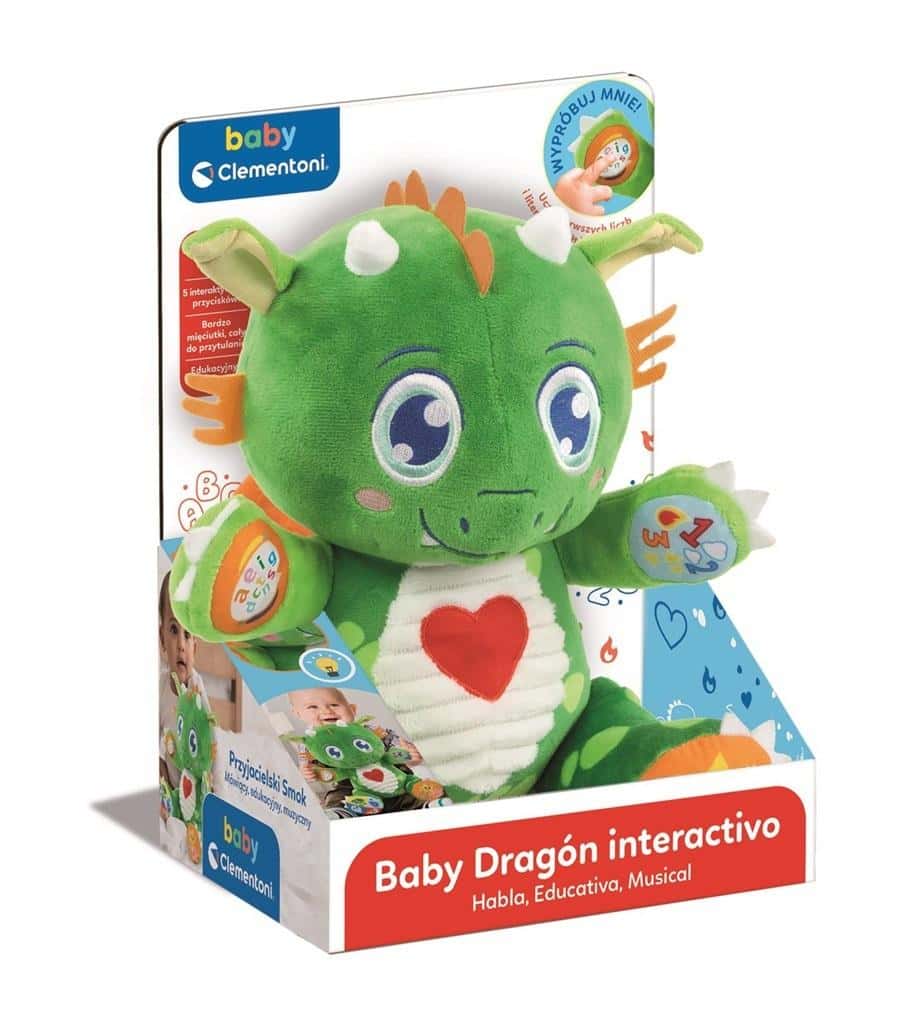 Clementoni Cle Baby Interactive plush dragon - perfect playmate