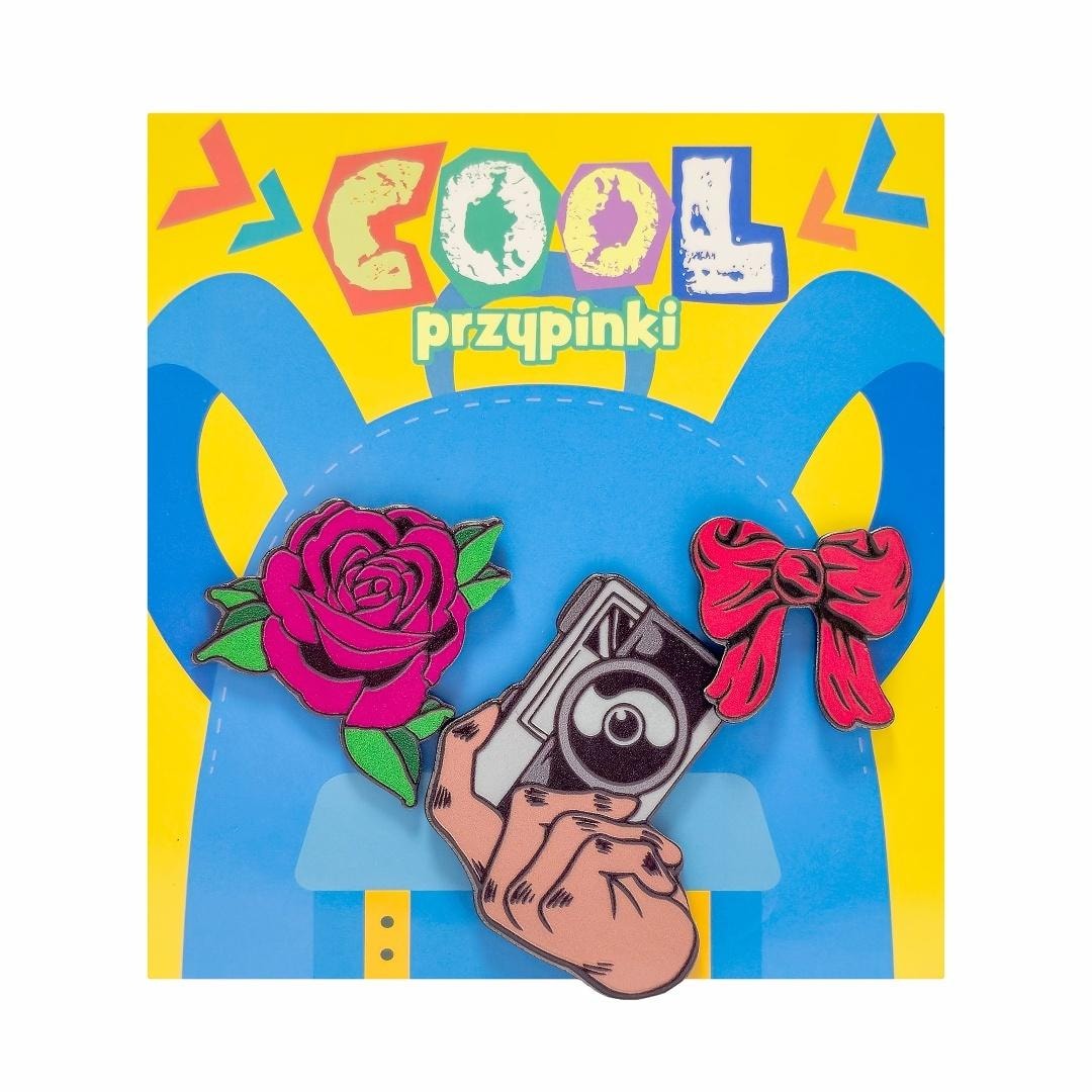 Przypinka cool. Rose - set of 3 decorative pins