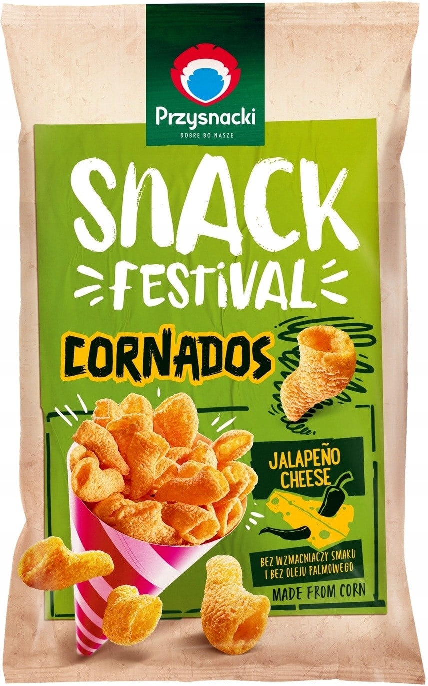 Przysnacki Cornados - Cheese flavored corn chips 110g - perfect for a snack