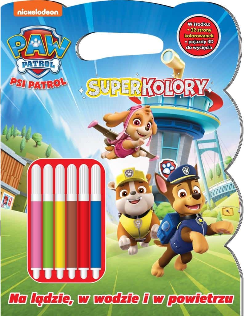 Paw Patrol Supercolors - Coloring book for kids with felt-tip pens