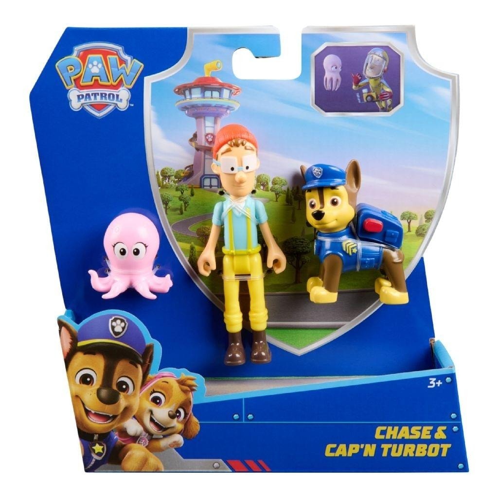 Paw Patrol figure set Chase and Captain Turbot - adventure awaits!