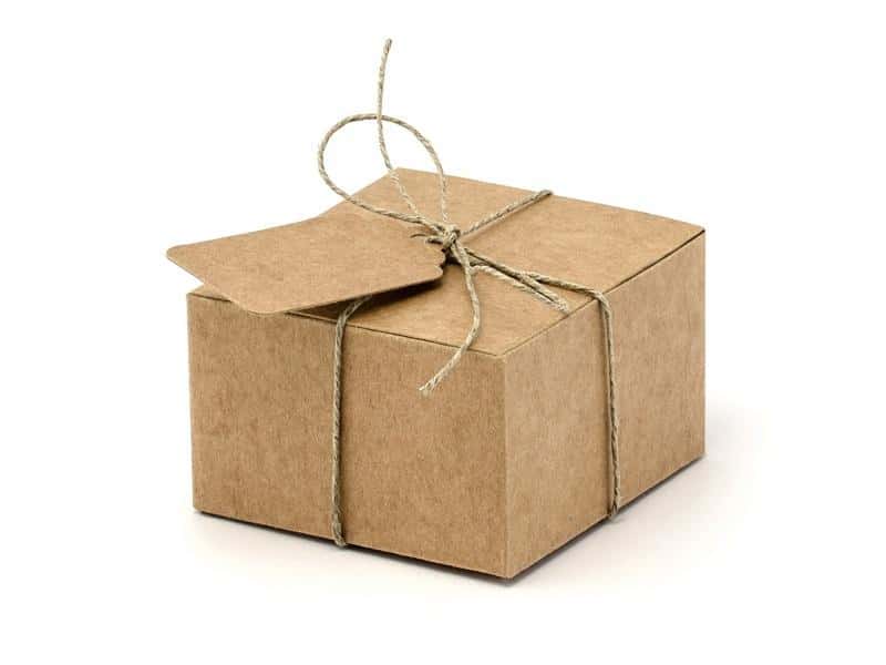 PartyDeco Kraft gift boxes with tags - ideal for small gifts