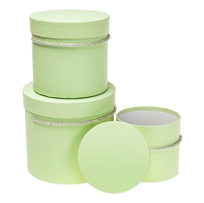 ROZETTE Flower Box boxes 3 pcs light green - perfect as a gift