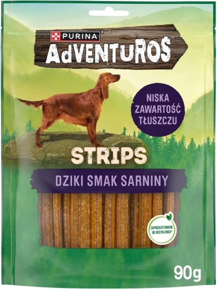 Purina Adventuros Strips Venison - Dog snack 90 g