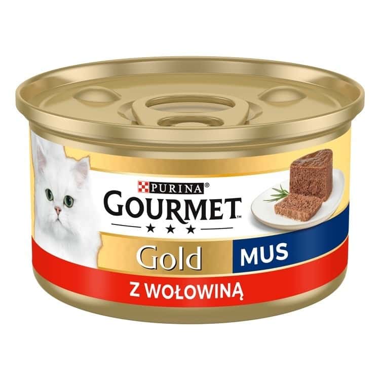 Purina Gourmet Gold Mousse with Beef - Delicate Cat Food 85g