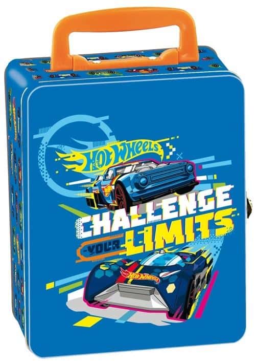 Hot Wheels Metal storage tin for cars - ideal for little collectors