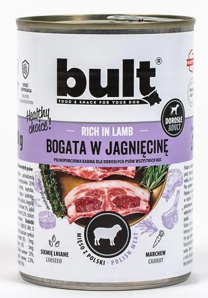 BULT Can rich in lamb 800g - the perfect meal for your dog