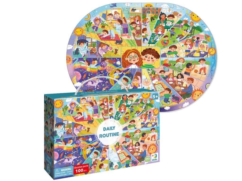 Dodo Educational Puzzle Daily Routine - 100 pieces developing skills