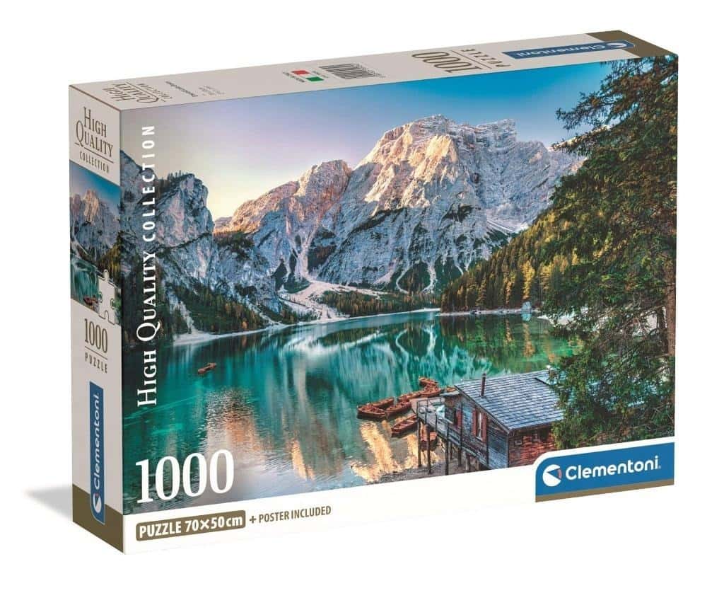 Clementoni Puzzle 1000 pieces Emerald Lake Braies - perfect as a gift