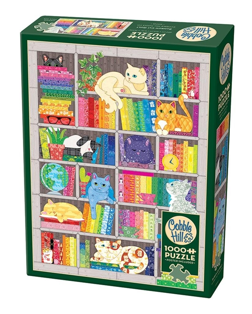 Cobble Hill Puzzle 1000 pieces Cats and books - perfect as a gift