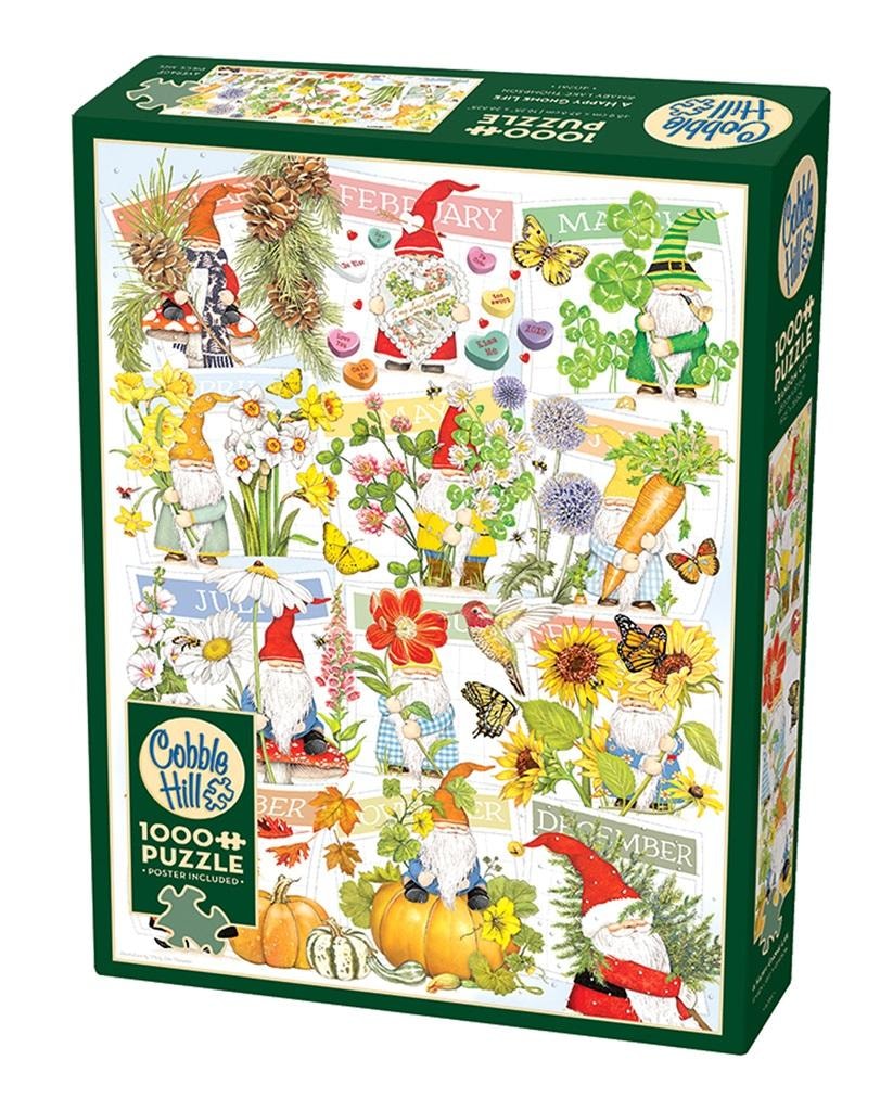 Cobble Hill Puzzle 1000 - Happy Year of the Gnome - perfect as a gift
