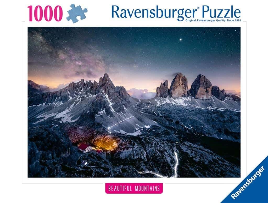 Ravensburger Puzzle 1000 Tre Cime Dolomites - perfect as a gift