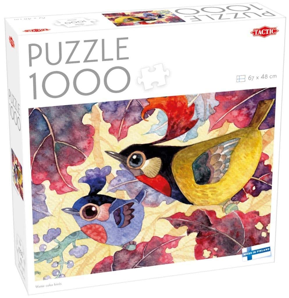 Tactic Puzzle 1000 pieces Watercolor birds - perfect as a gift