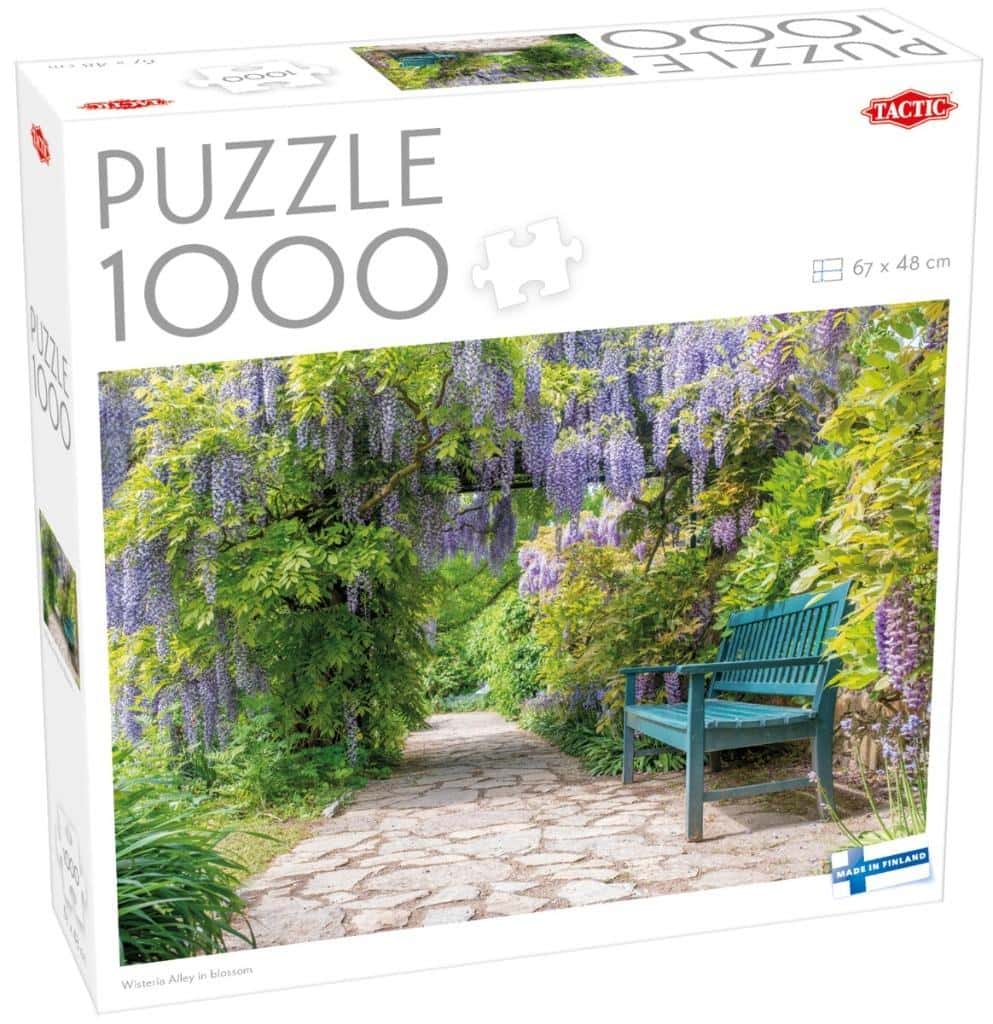 Tactic Puzzle 1000 pieces Wisteria Alley in blossom - perfect as a gift