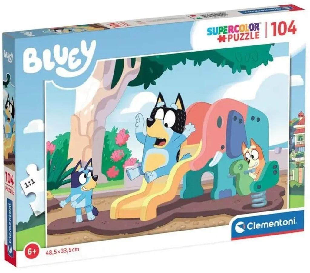 Clementoni Puzzle Super Color Bluey 104 pieces - ideal for children 6+