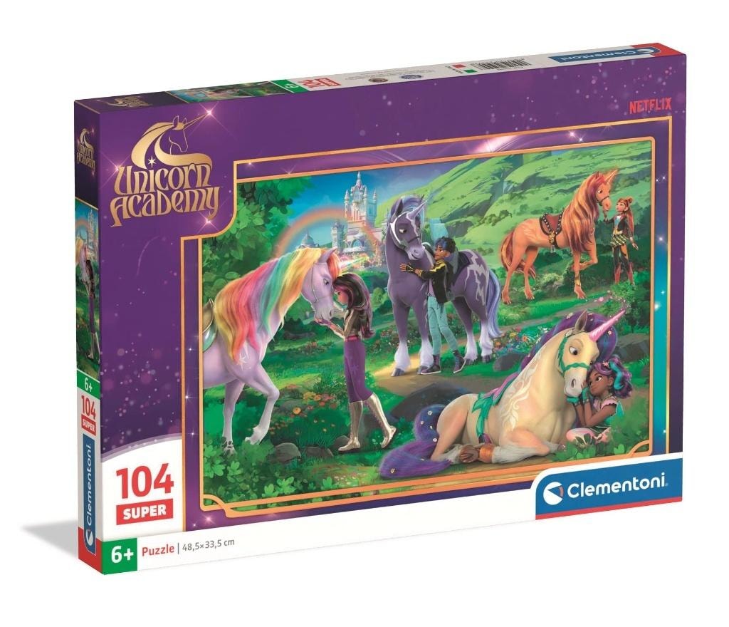 Clementoni Puzzle 104 pieces Super Unicorn Academy - perfect as a gift