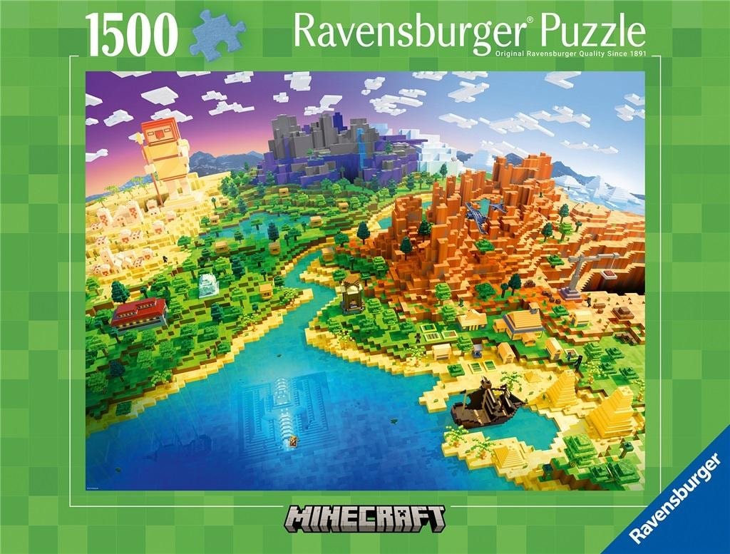 Ravensburger Puzzle World of Minecraft 1500 pieces - enter the world of Minecraft!