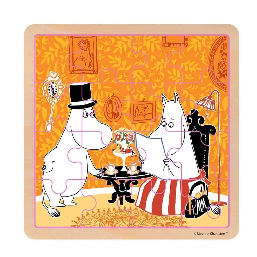 Moomins Puzzle - Time for Tea - Wooden puzzle 16 pieces