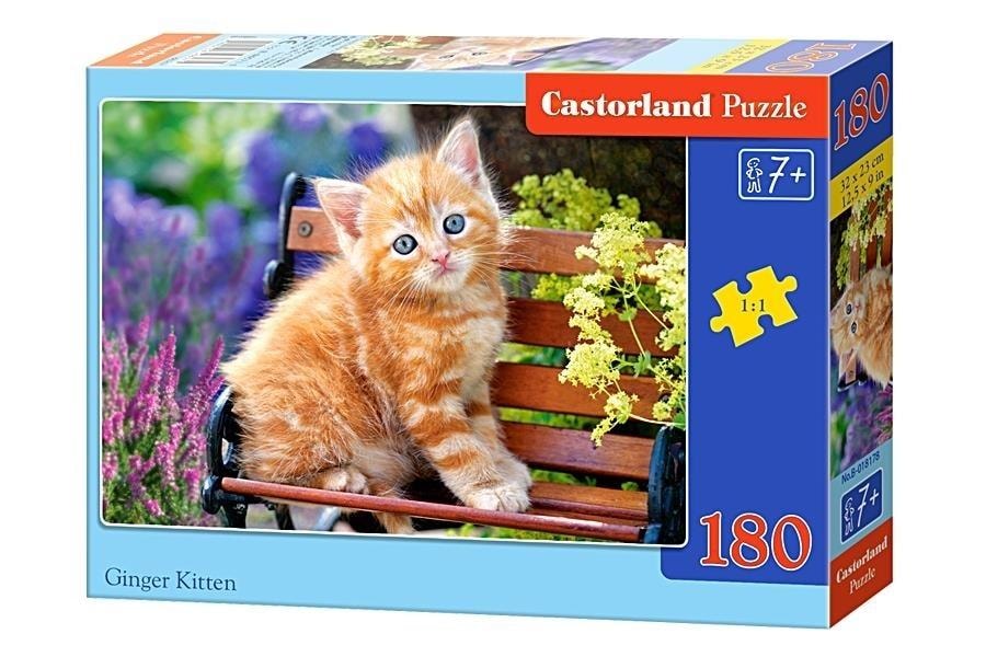 Castorland Puzzle 180 pieces - Ginger Kitten: Develop your imagination!