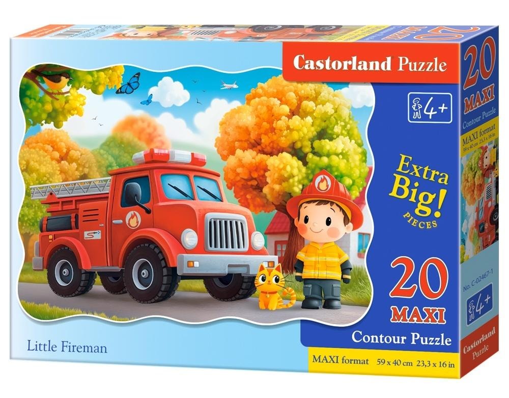 Castorland Puzzle Little Fireman - Floor puzzle 20 pieces