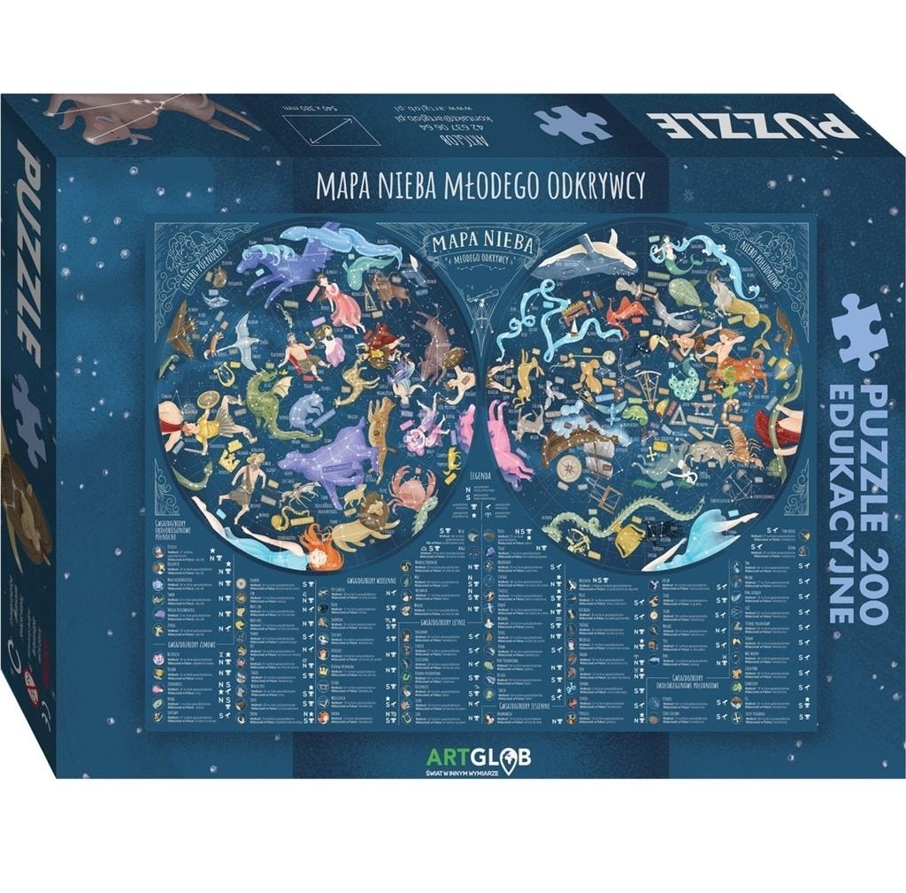 Puzzle Sky Map - Young Explorer, 200 pieces of educational fun!