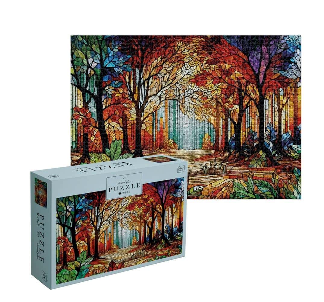 Puzzle 2000 pieces - Stained glass puzzle for demanding