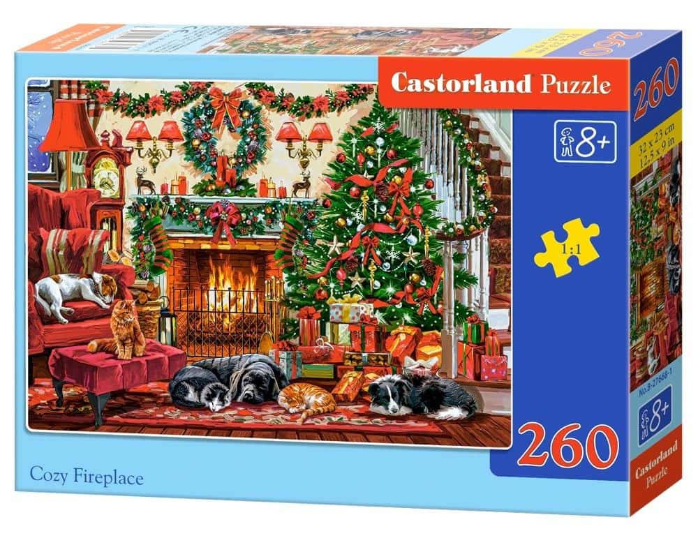 Castorland Puzzle 260 pieces - Christmas Cozy Fireplace